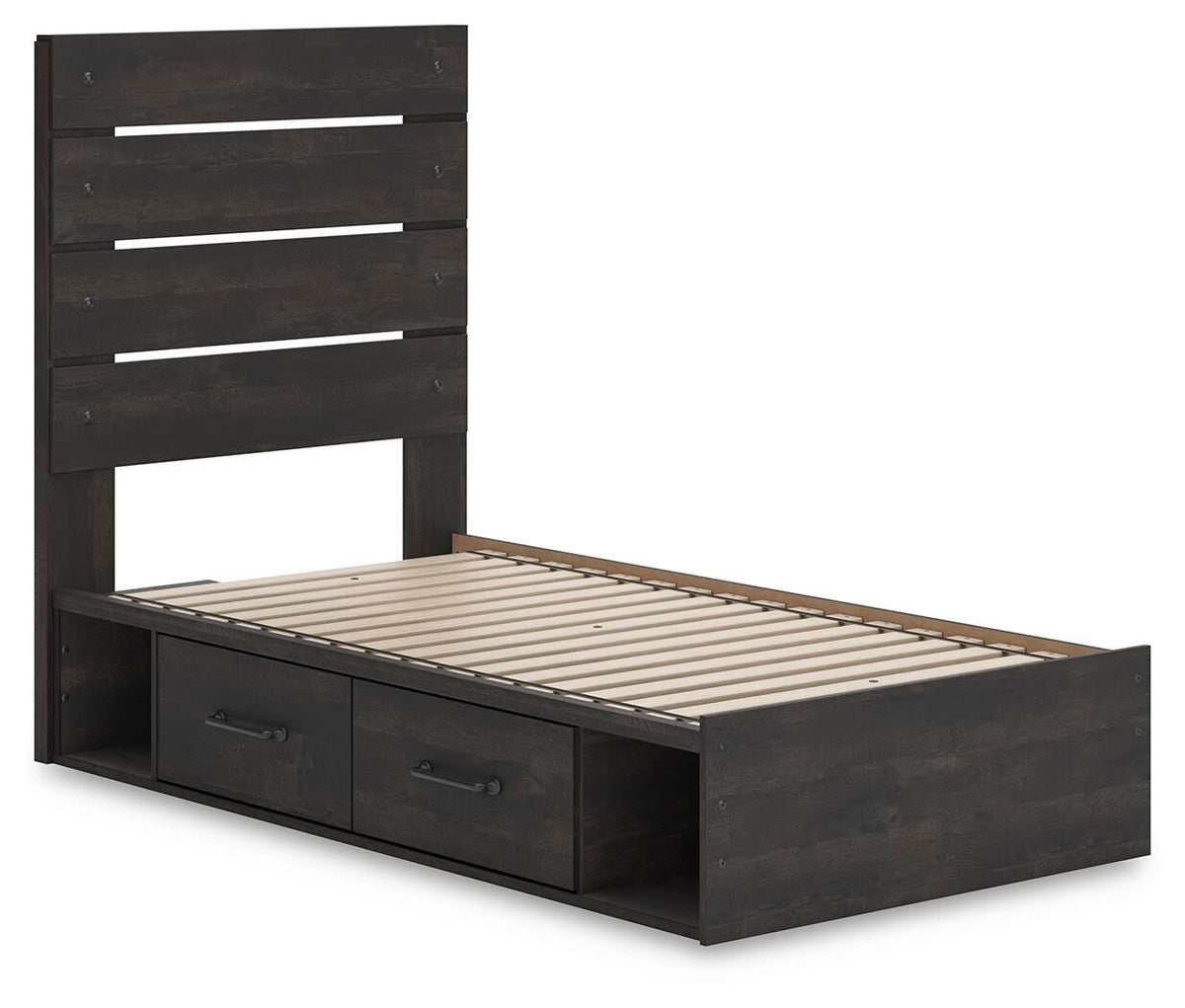 Hollivern Panel Bed with Storage - Twin