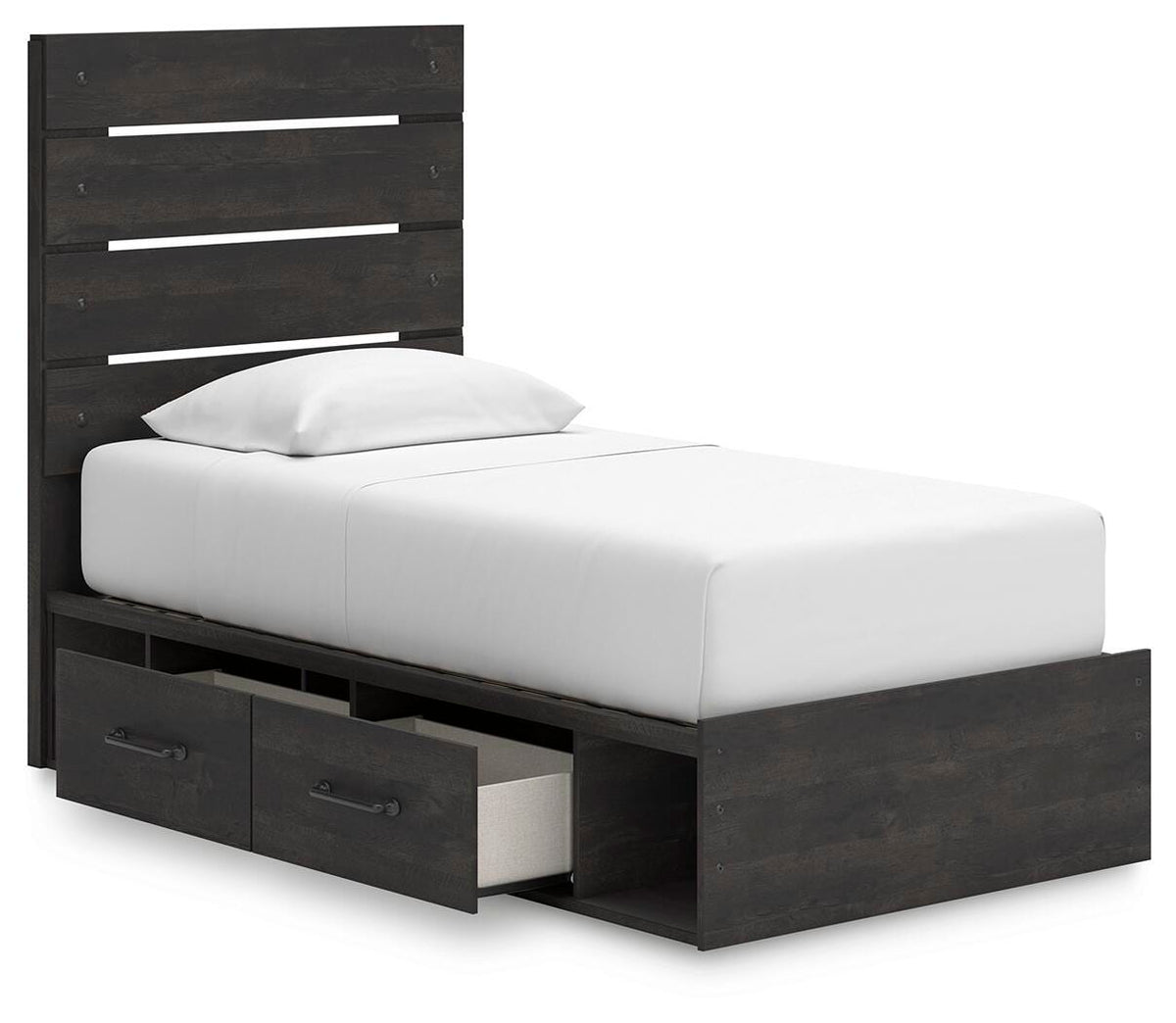Hollivern Panel Bed with Storage - Twin