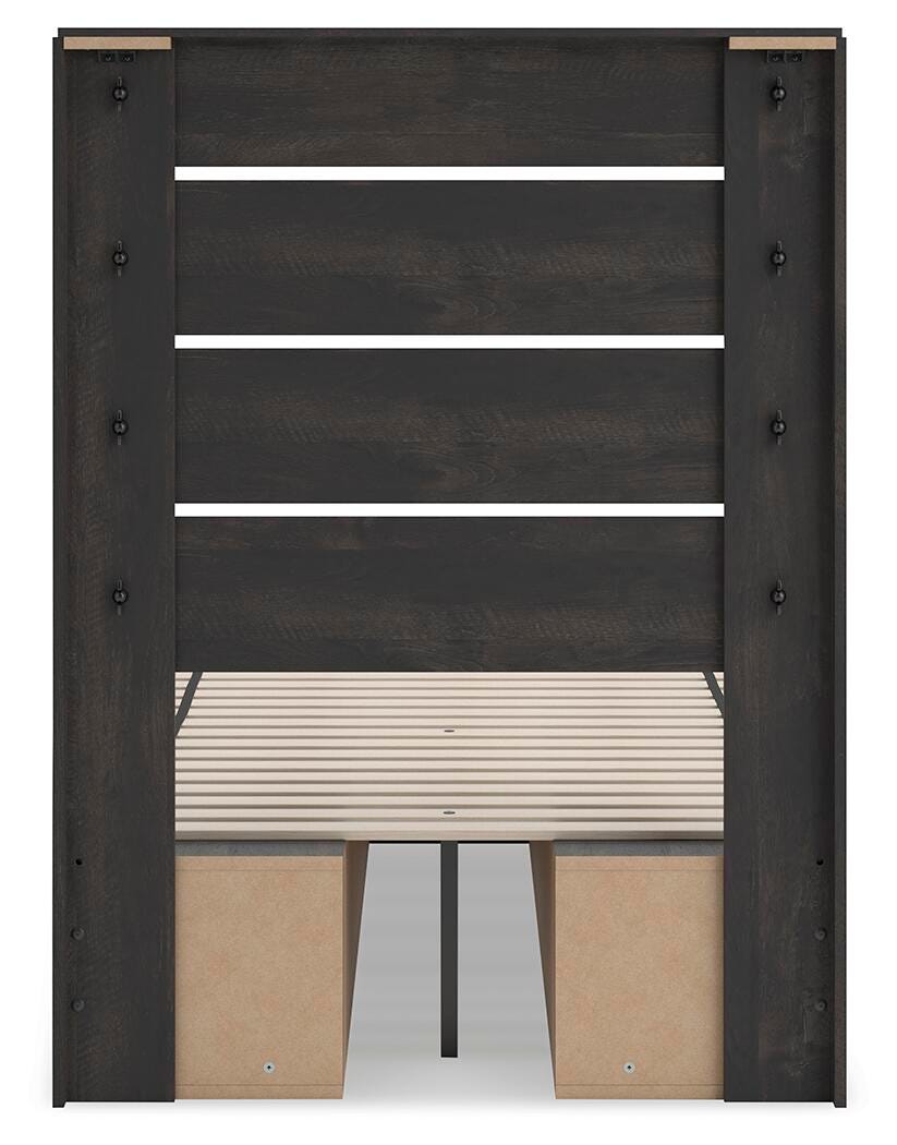 Hollivern Panel Bed with Storage - Twin