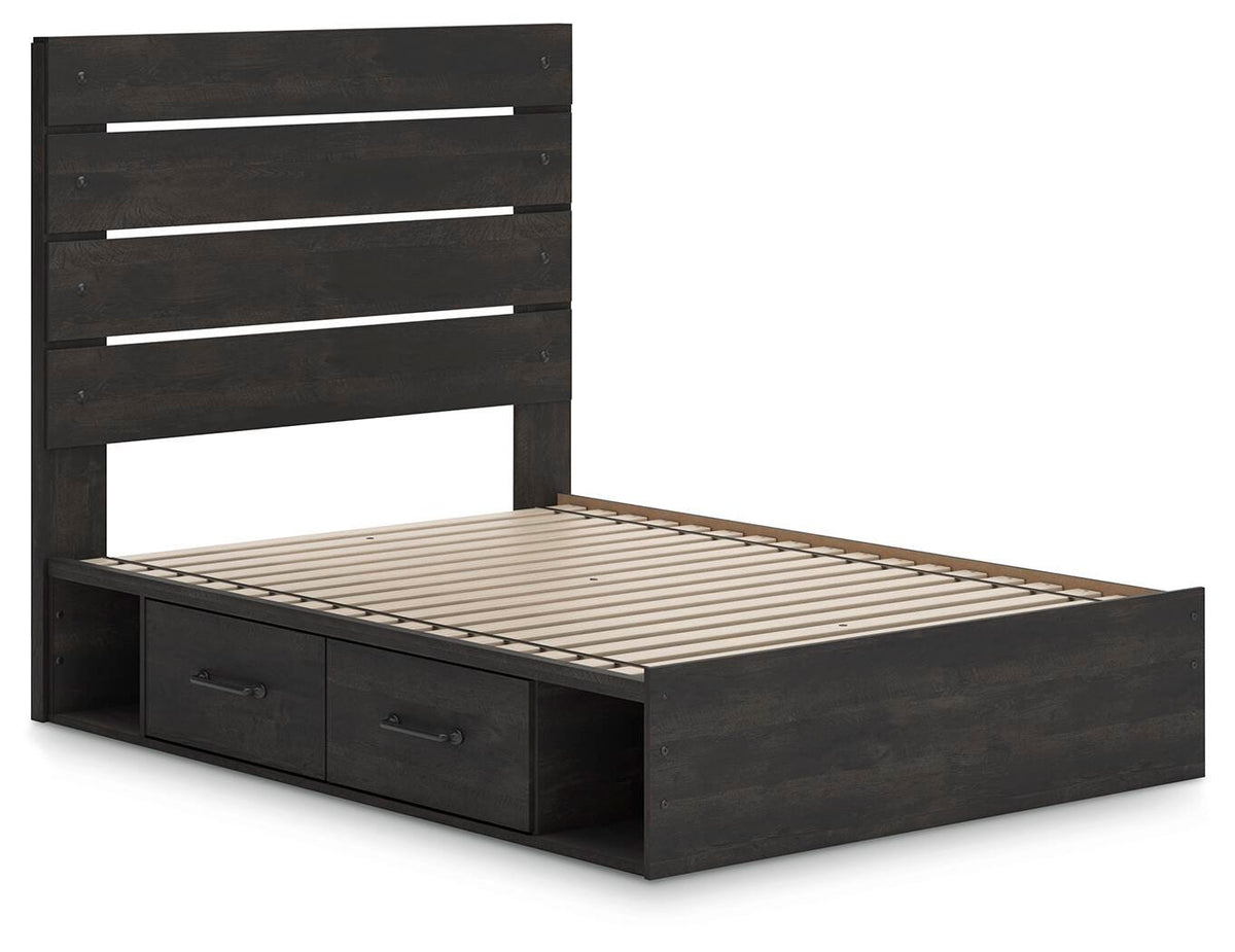 Hollivern Twin Panel Bed with Storage