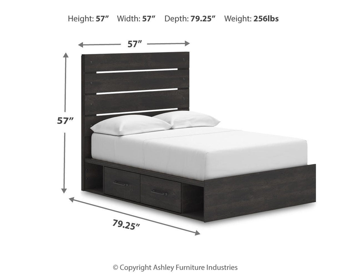 Hollivern Panel Bed with Storage - Full