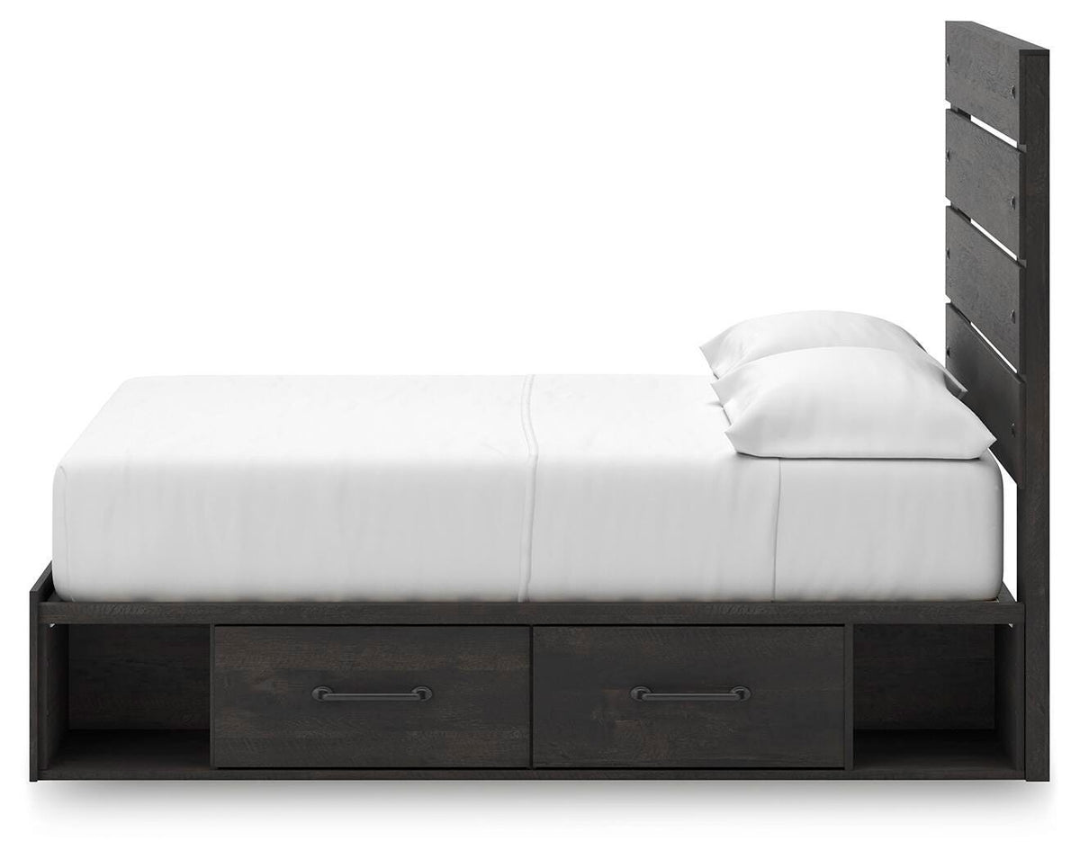 Hollivern Panel Bed with Storage - Full