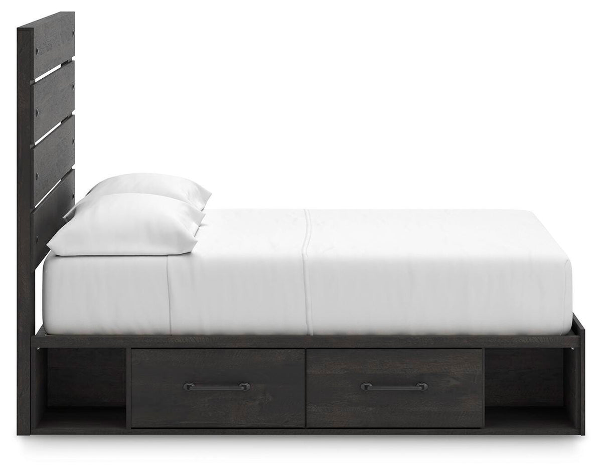 Hollivern Panel Bed with Storage - Full