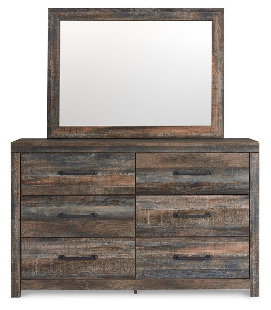 Drystan Queen Bookcase Storage Bed, Dresser, Mirror, Chest and Nightstand