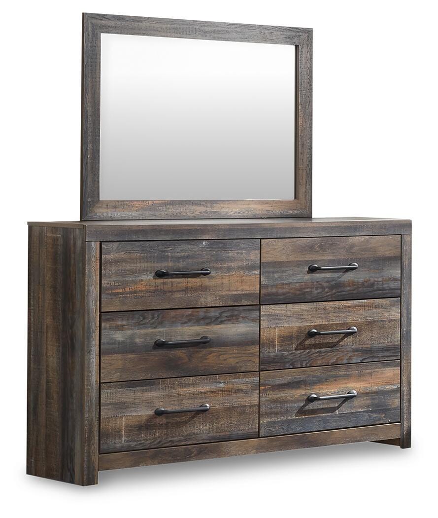 Drystan Twin Panel Bed with Storage, Dresser, Mirror and Chest
