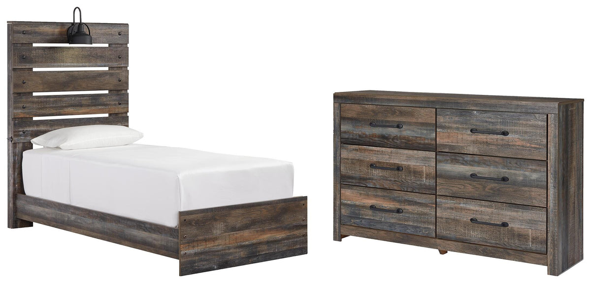 Drystan Panel Bed Set - Twin, Dresser