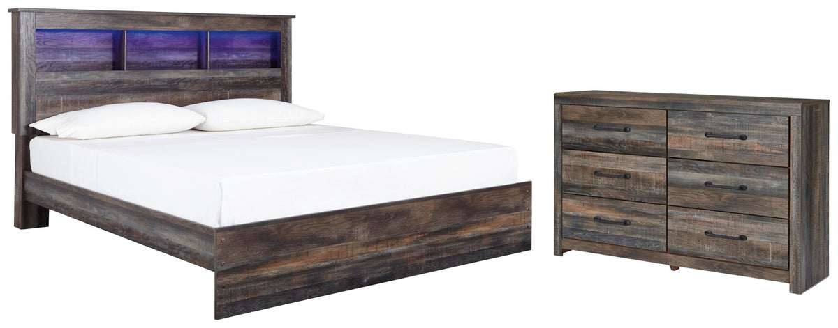 Drystan Panel Bookcase Bed Set - Dresser