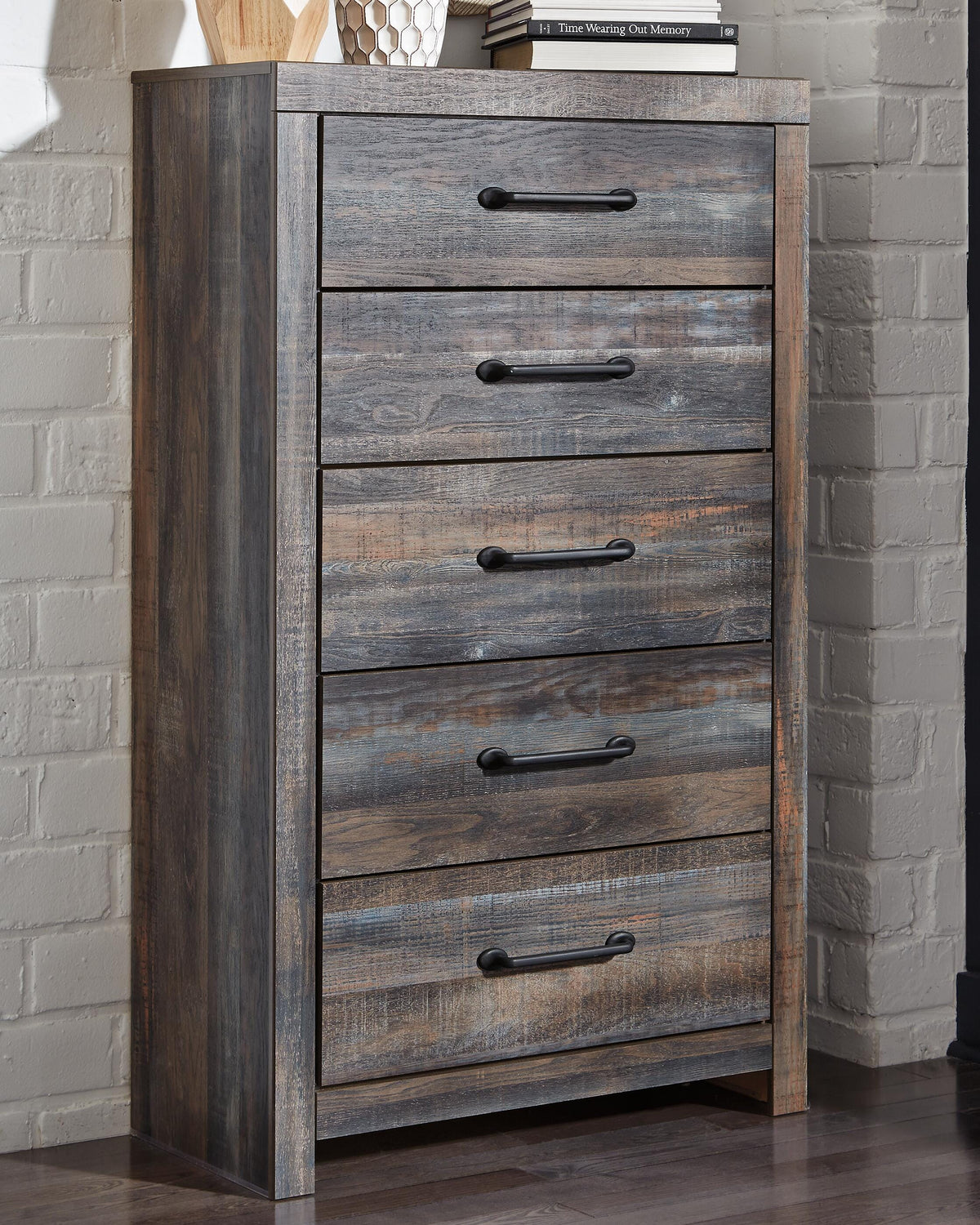 Drystan Panel Bed Set - King, Dresser, Mirror, Chest and 2 Nightstands