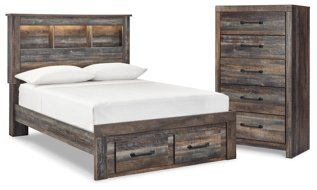 Drystan Full Bookcase Storage Bed and Chest