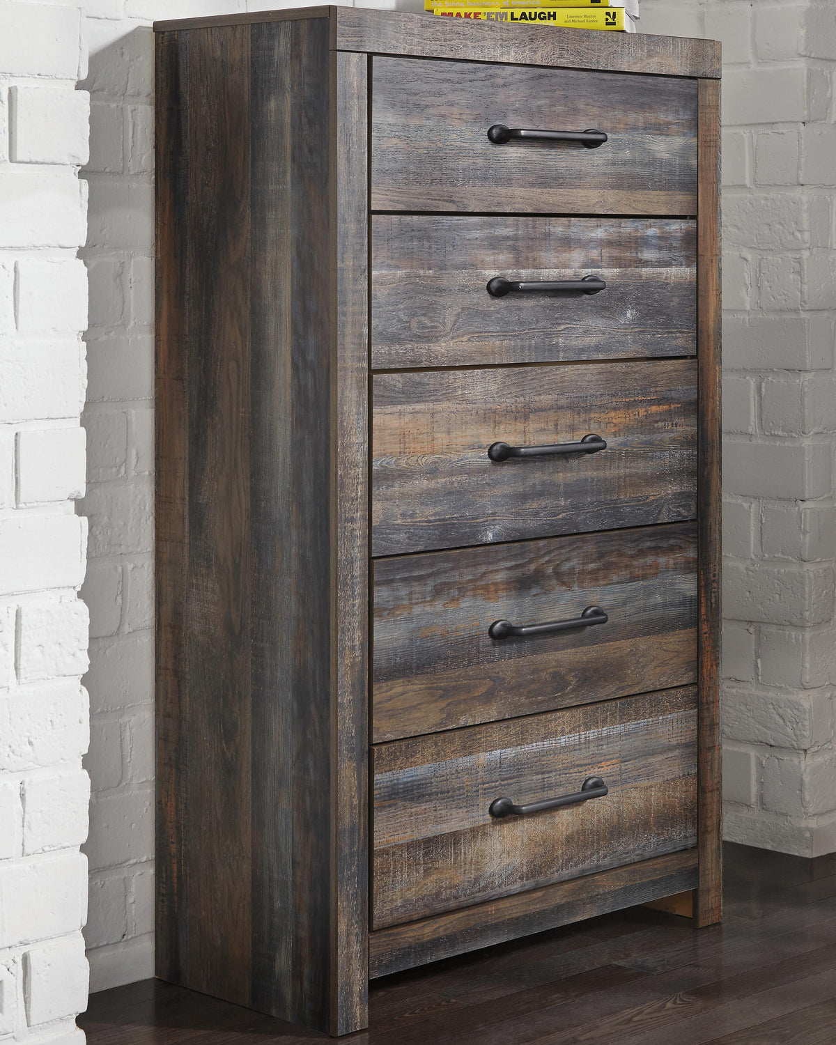 Drystan King Bookcase Storage Bed, Dresser, Mirror, Chest and 2 Nightstands