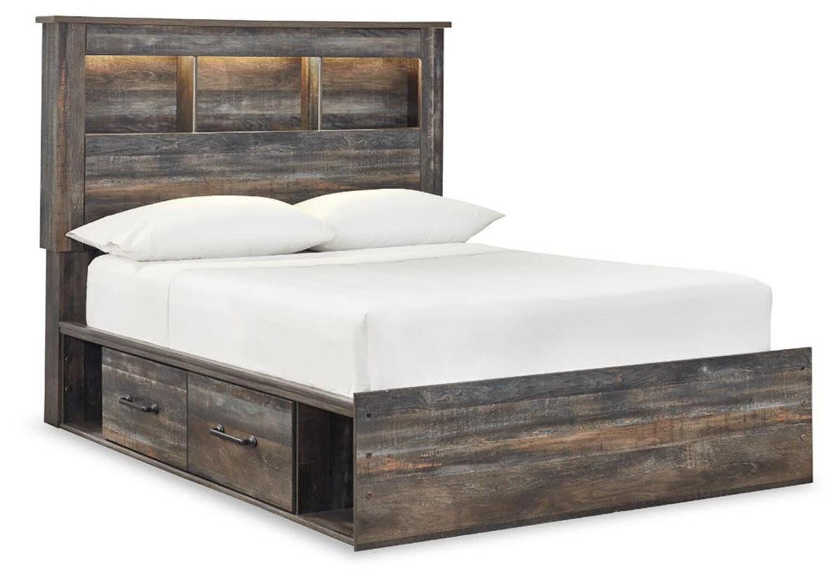 Drystan Full Bookcase Storage Bed and Dresser