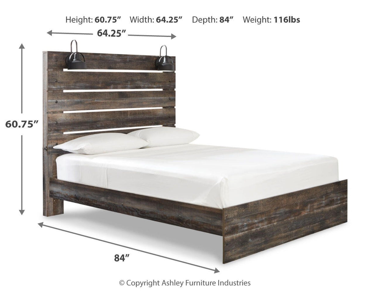 Drystan Queen Panel Bed, 2 Dressers, Mirror and 2 Nightstands