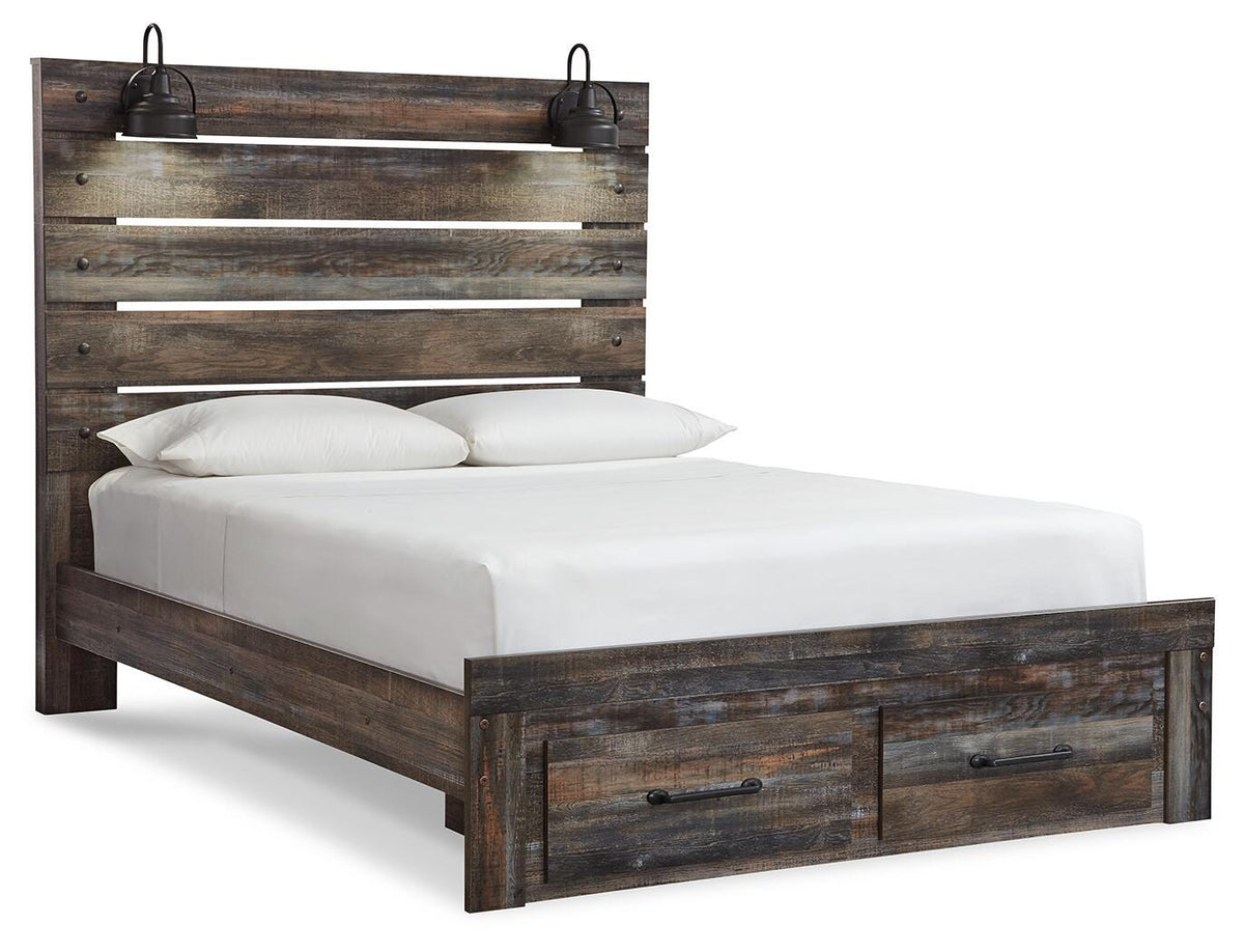 Drystan Queen Panel Bed, Dresser, Mirror, Chest and 2 Nightstands