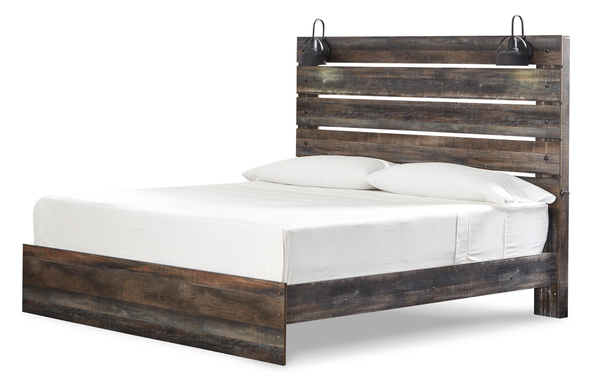 Drystan Panel Bed Set - King, Chest and Nightstand