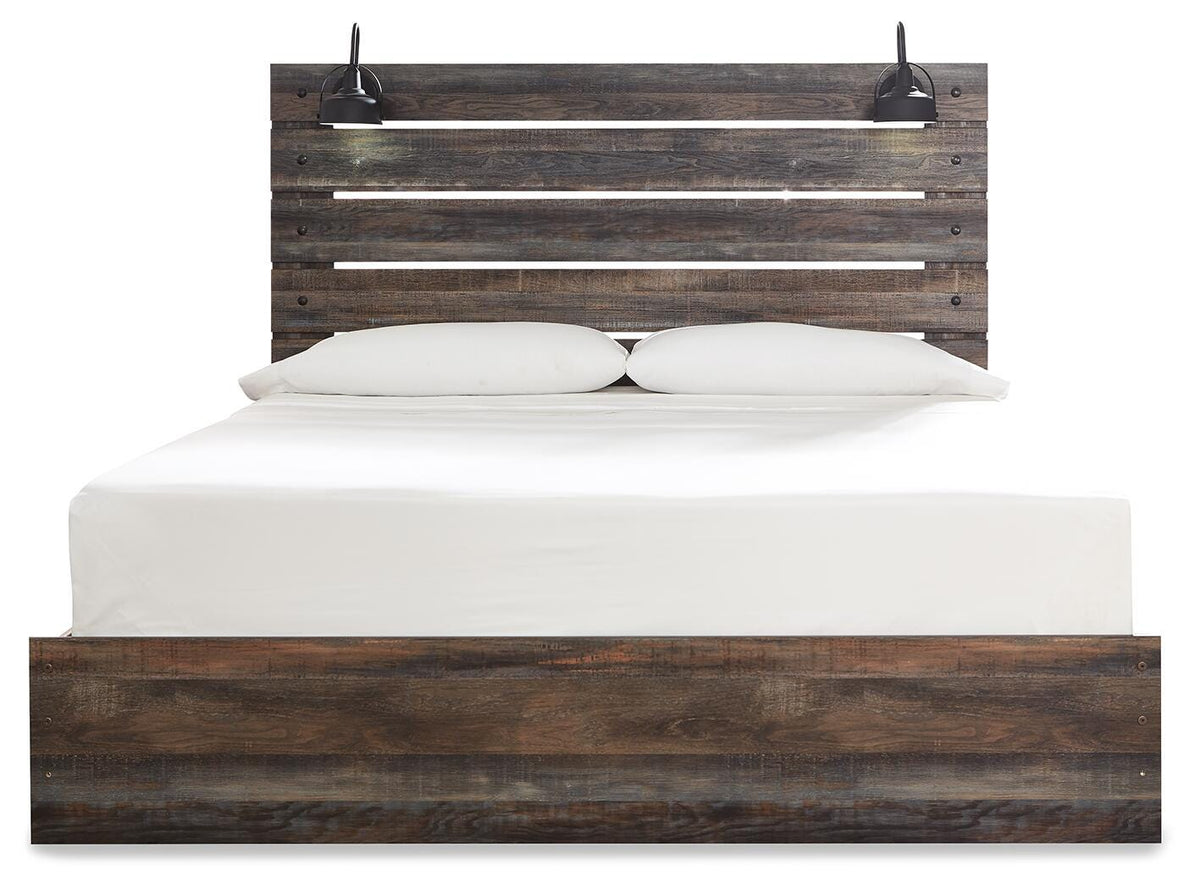 Drystan Panel Bed Set - King, Chest and Nightstand