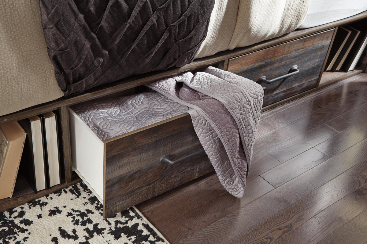 Drystan Queen Panel Bed with 4 Storage Drawers