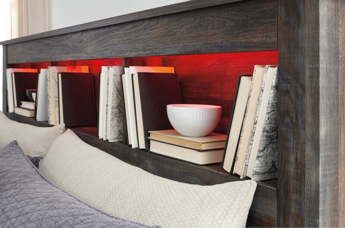 Drystan Bookcase Headboard - Queen