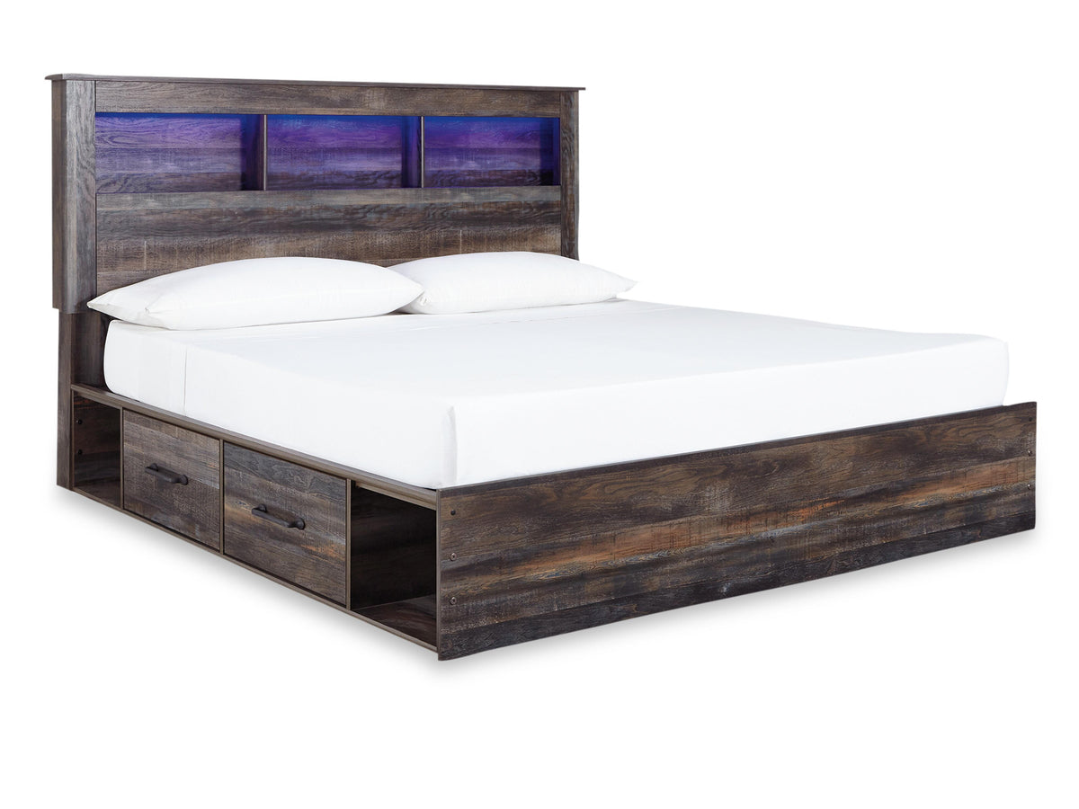 Drystan King Bookcase Storage Bed, Dresser, Mirror, Chest and Nightstand