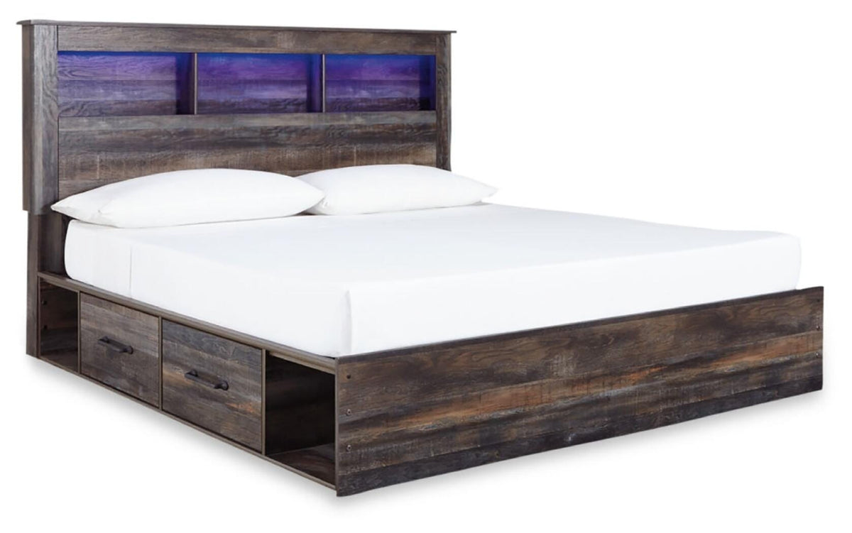 Drystan King Bookcase Storage Bed, Dresser and Nightstand
