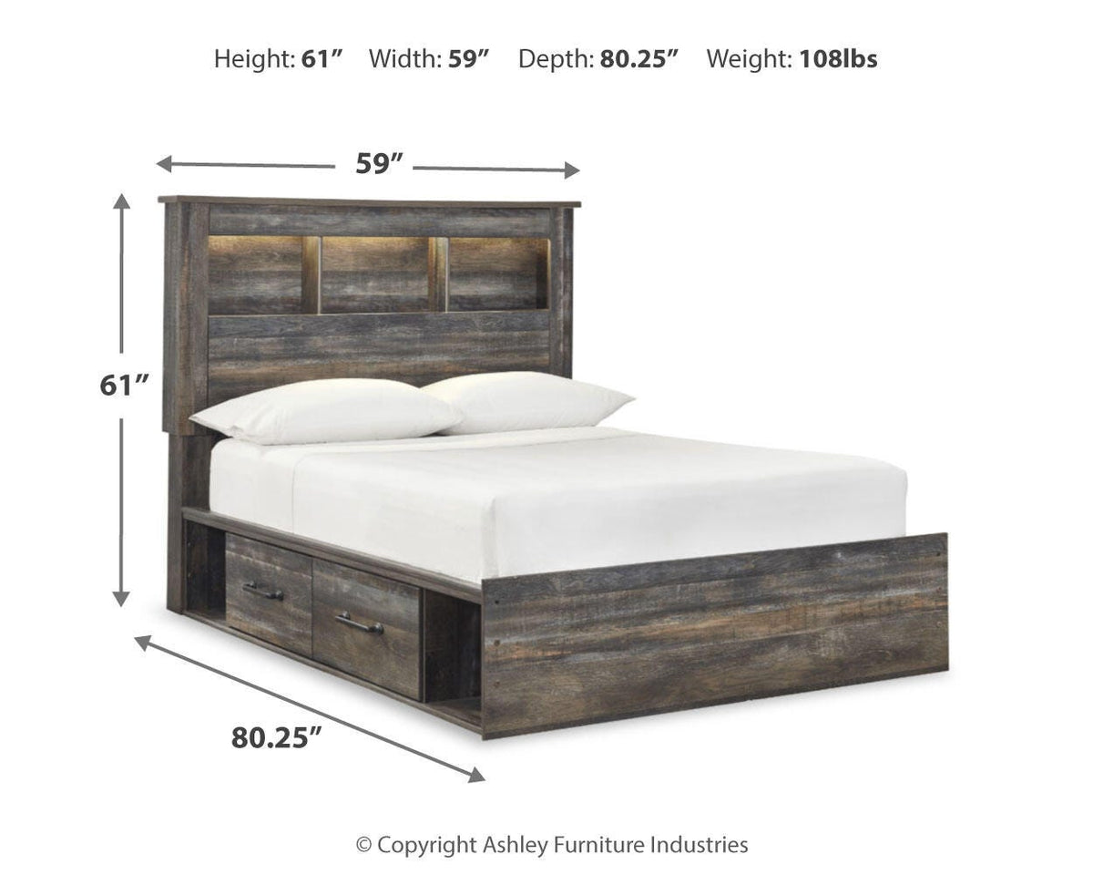 Drystan Queen Bookcase Bed