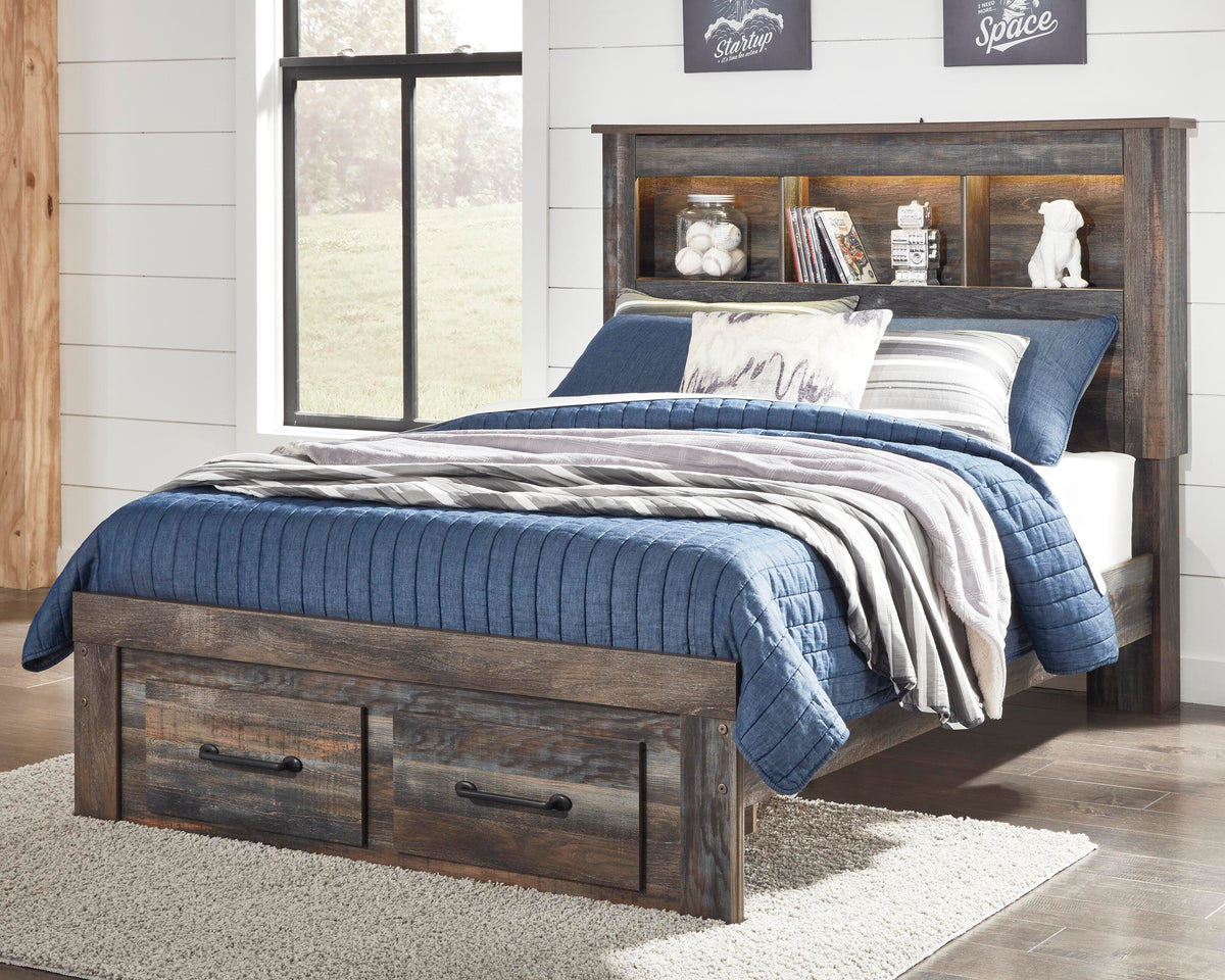 Drystan Full Bookcase Storage Bed and Chest
