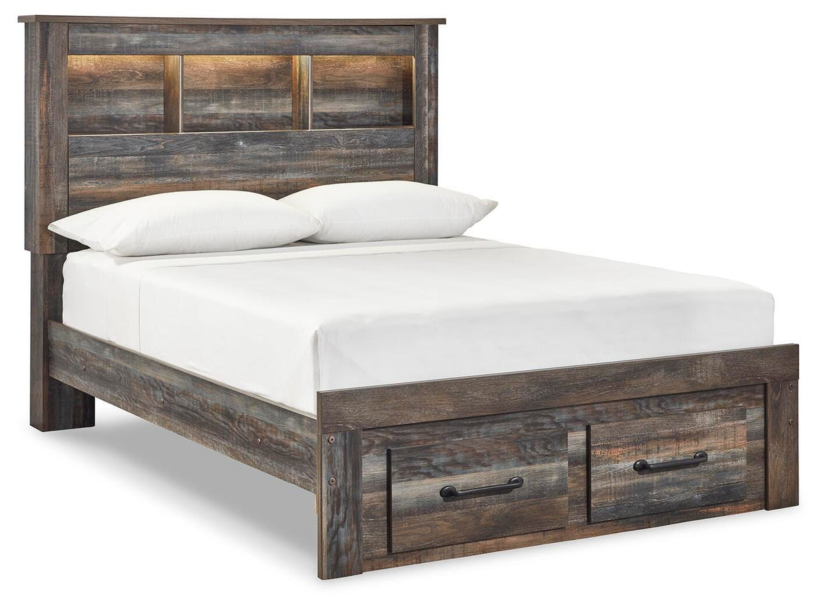 Drystan Full Bookcase Storage Bed, Chest and Nightstand