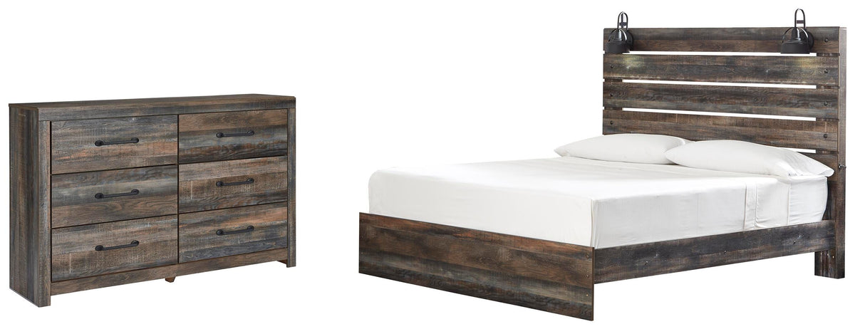 Drystan Panel Bed Set - King, Dresser