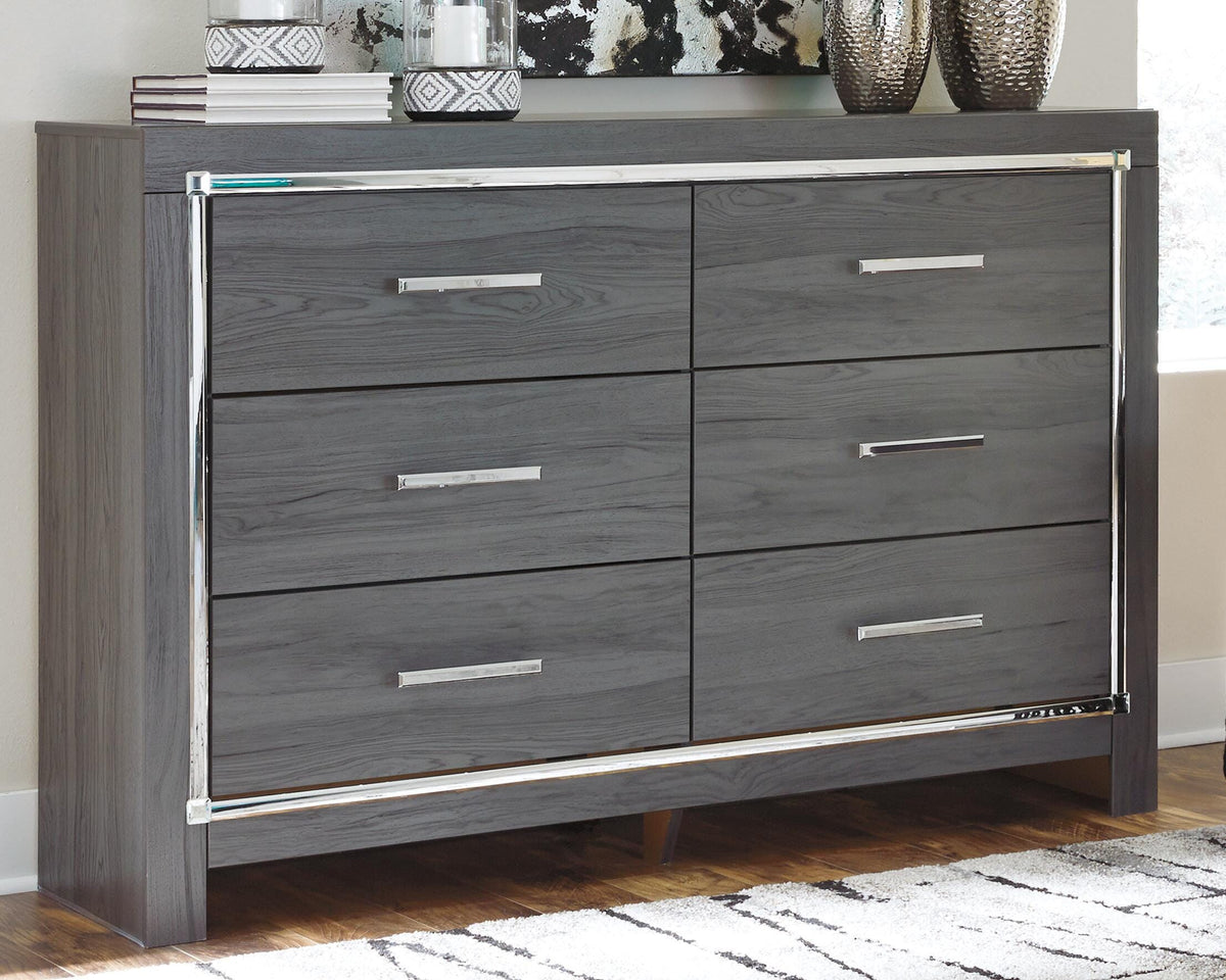Lodanna Panel Bed with 2 Storage Drawers Set - Full, Dresser
