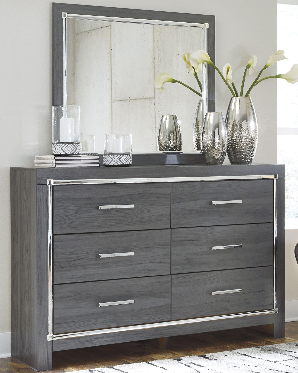 Lodanna Full Panel Bed, Dresser, Mirror, Chest and Nightstand
