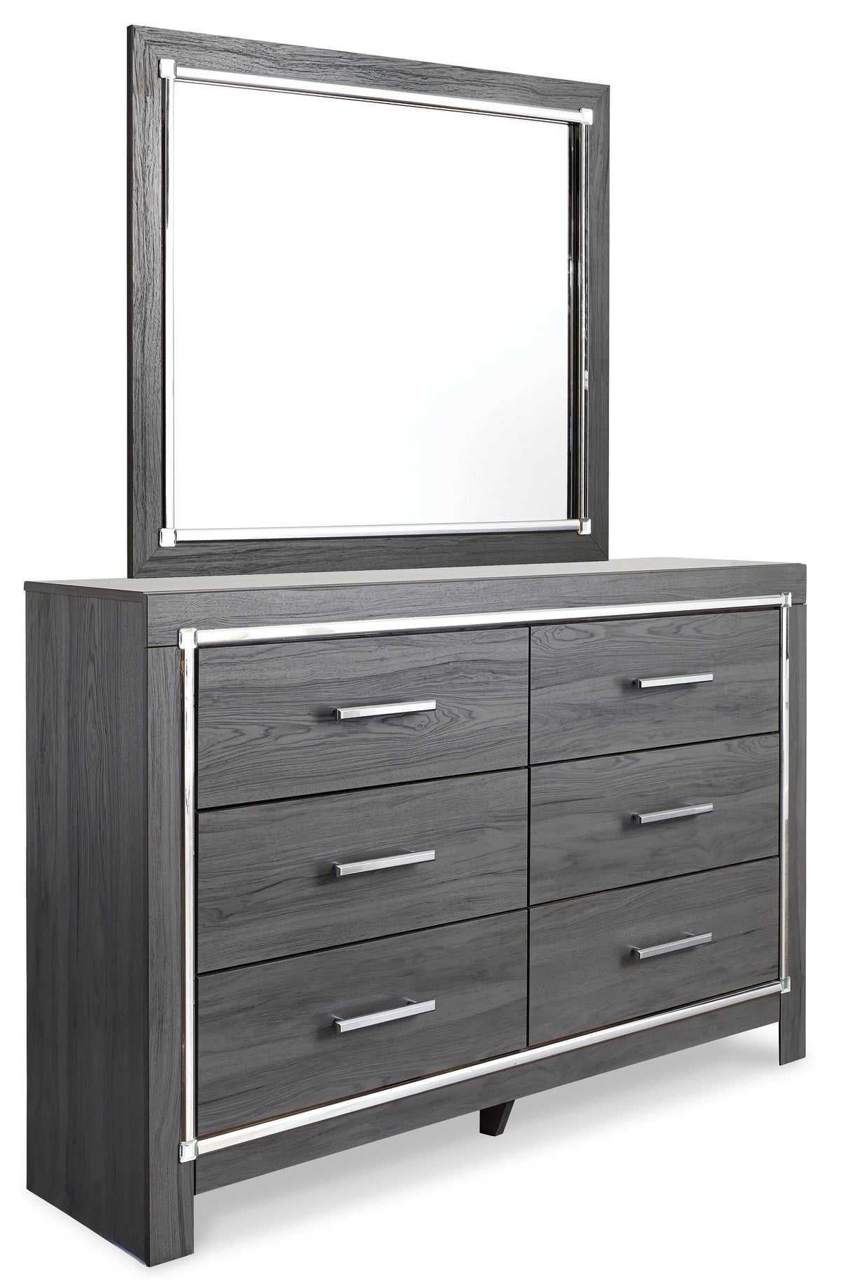 Lodanna King Uph Panel Storage Bed, Dresser, Mirror, Chest and Nightstand