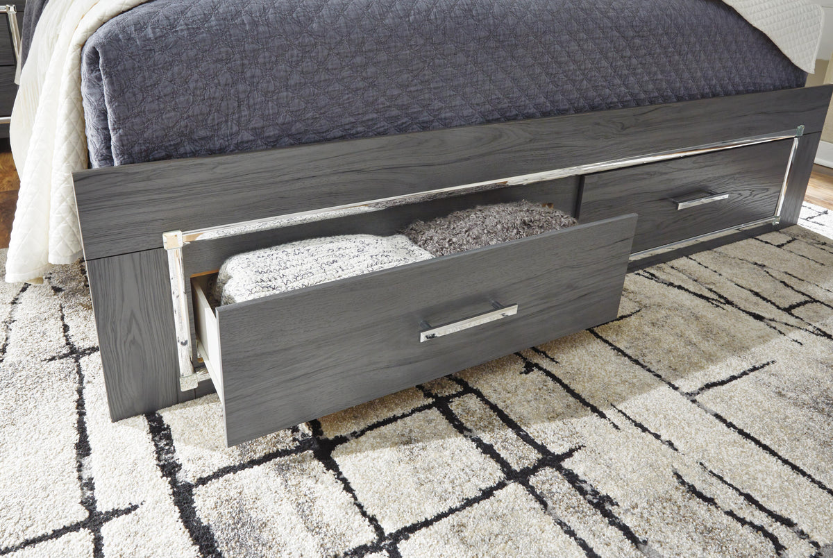 Lodanna King Storage Bed, Dresser, Mirror and 2 Nightstands