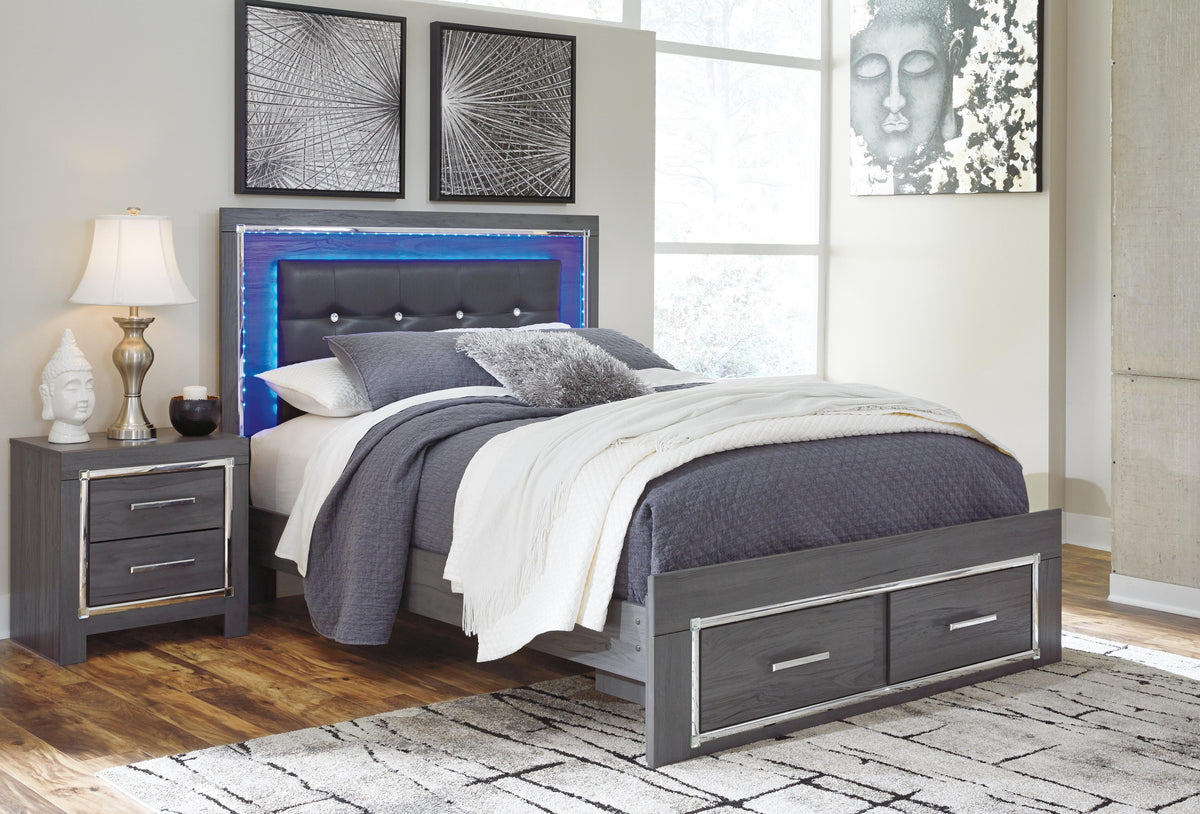 Lodanna Queen Storage Bed, Chest and Nightstand
