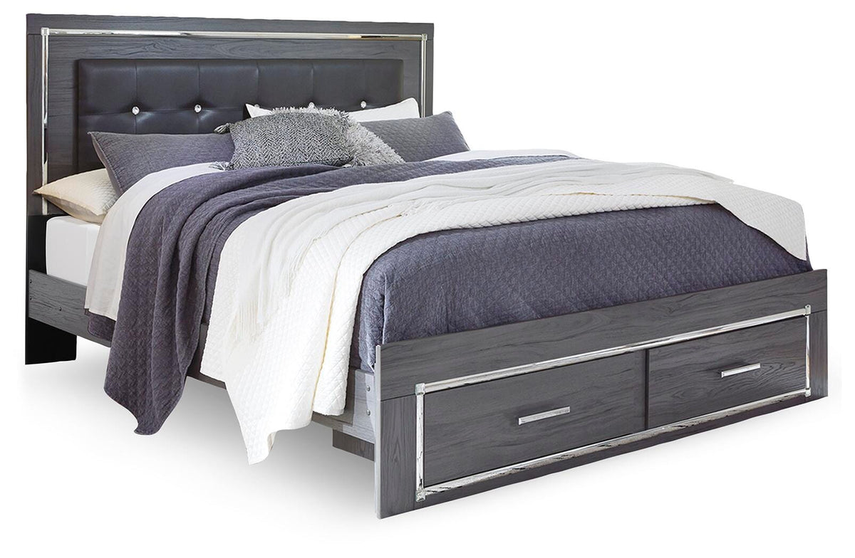 Lodanna King Panel Storage Bed, Chest and 2 Nightstands