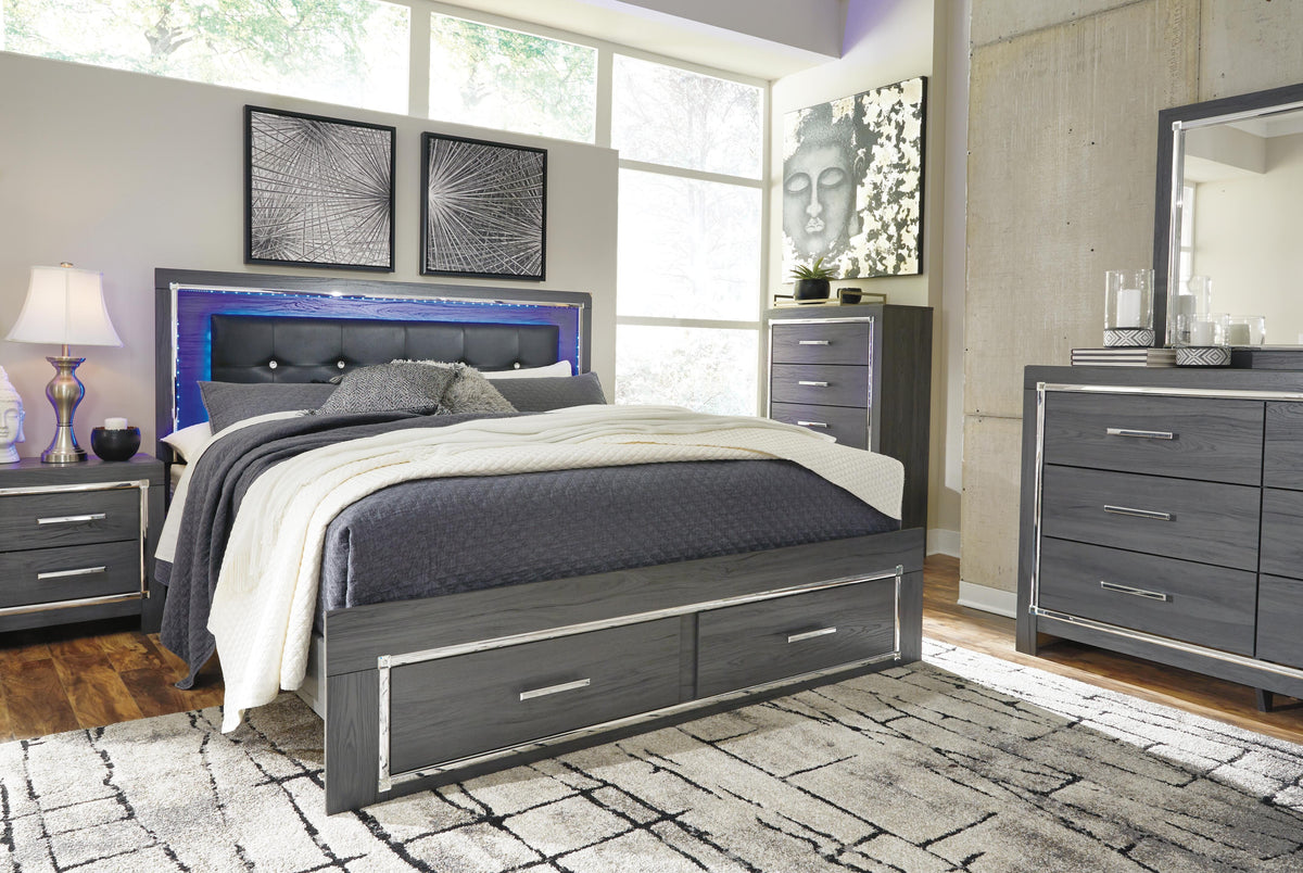 Lodanna Queen Panel Bed with 2 Storage Drawers