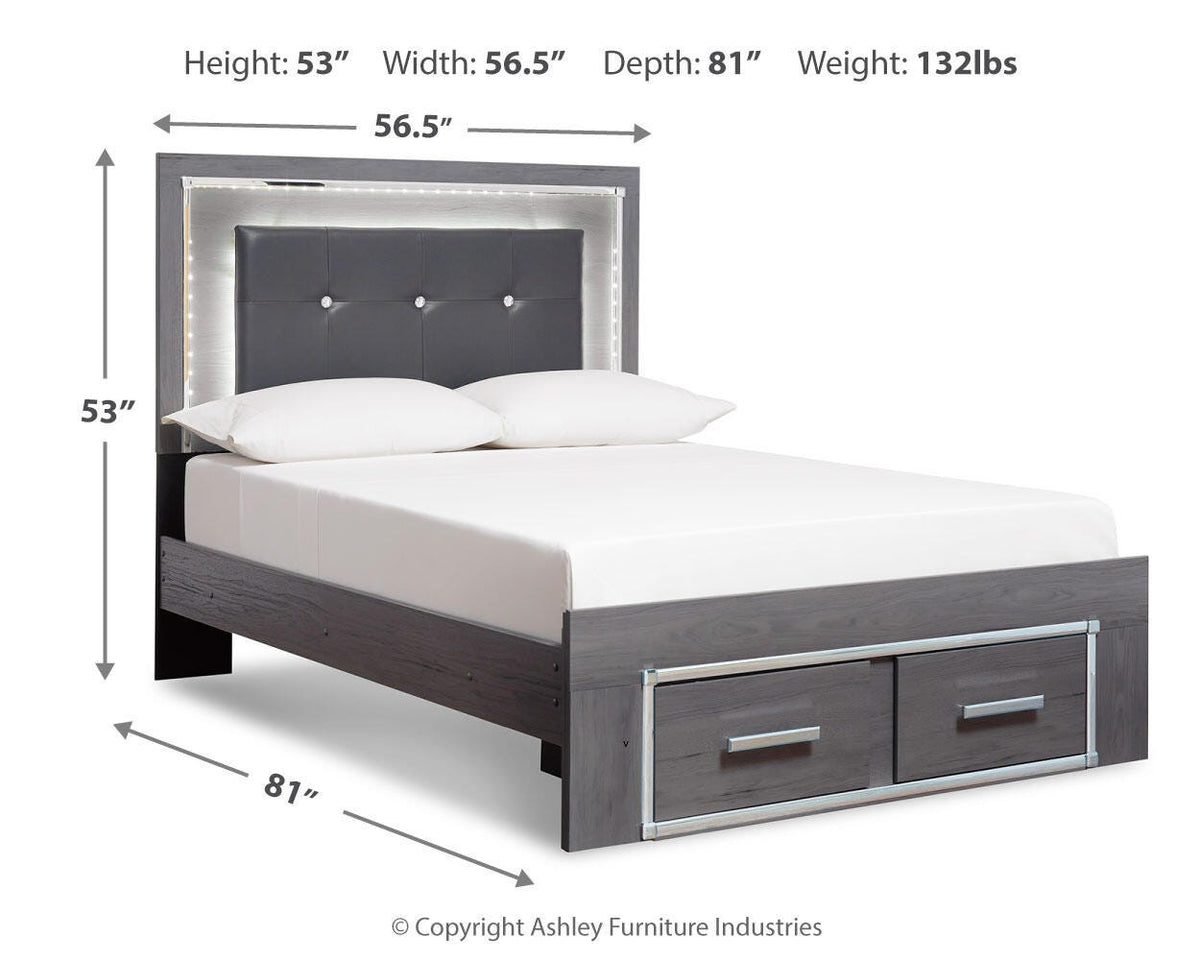 Lodanna Full Upholstered Panel Storage Bed and Chest