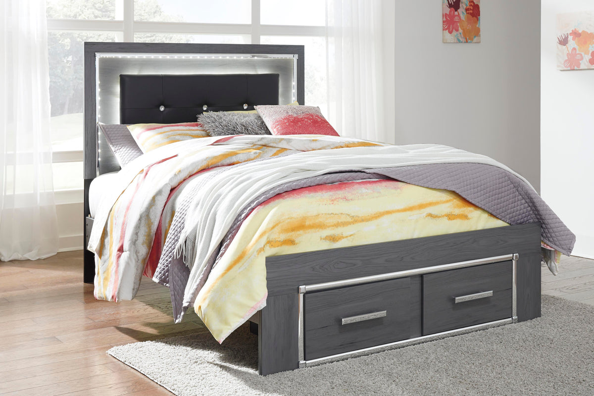 Lodanna Full Upholstered Panel Storage Bed and Chest
