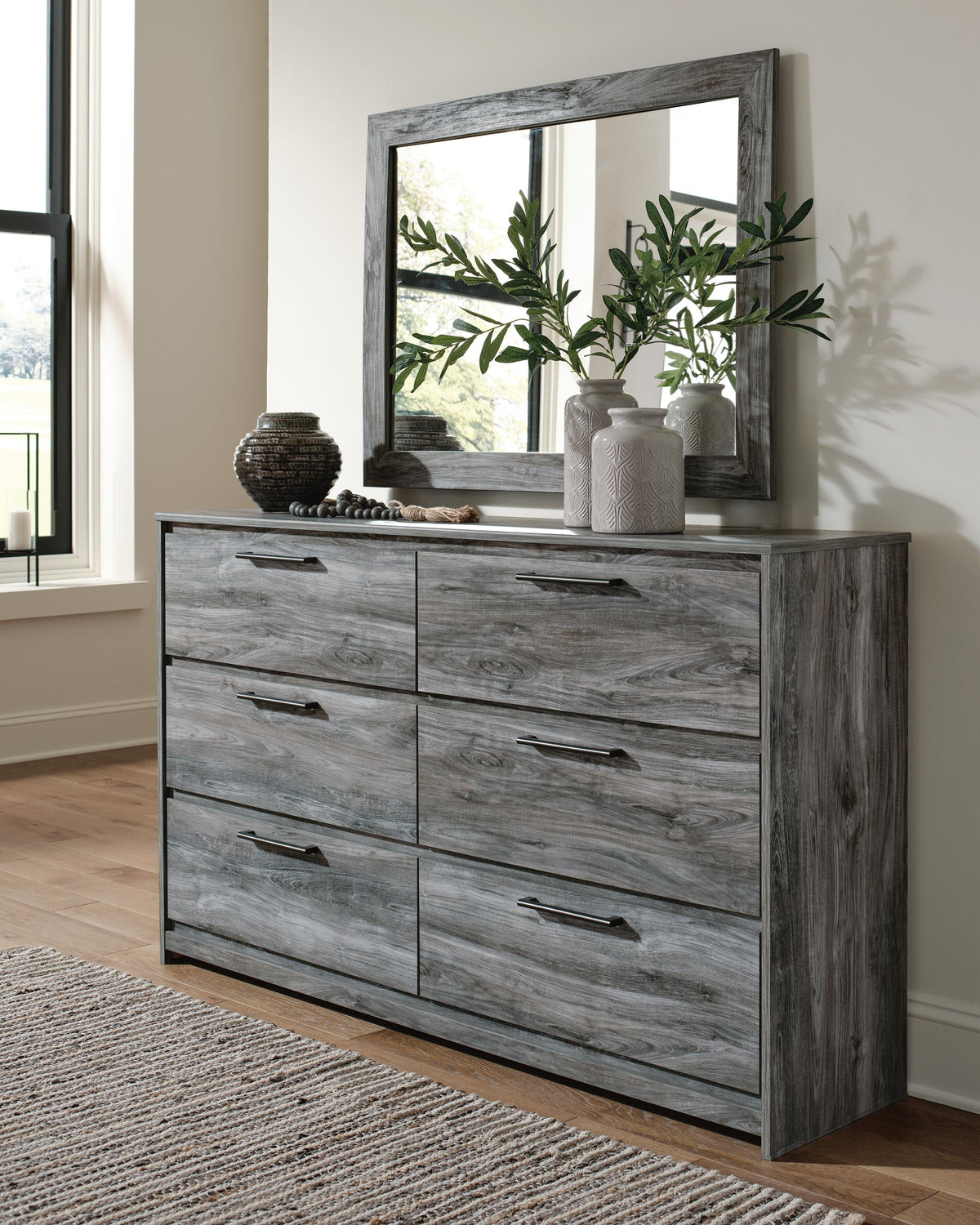 Baystorm Twin Panel Bed, Dresser, Mirror and Chest