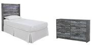 B221 Panel Headboard Set - Twin, Dresser