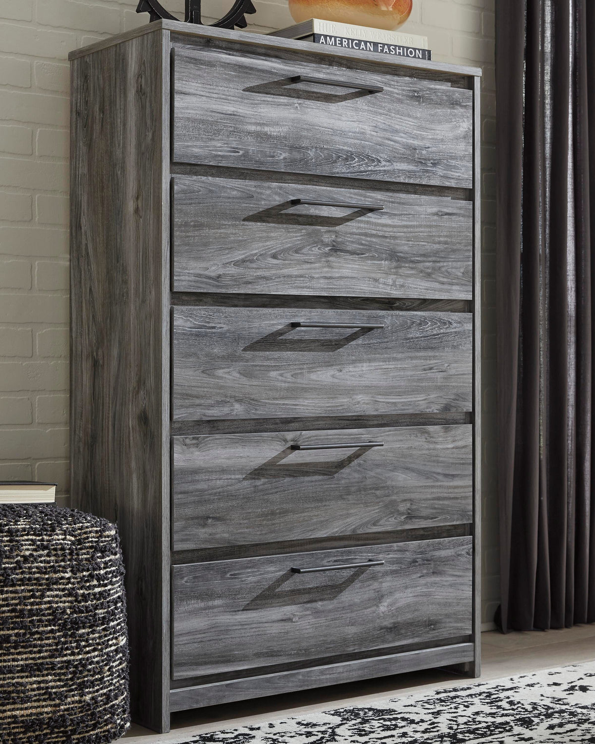 Baystorm Queen Storage Bed, Dresser, Mirror and Chest