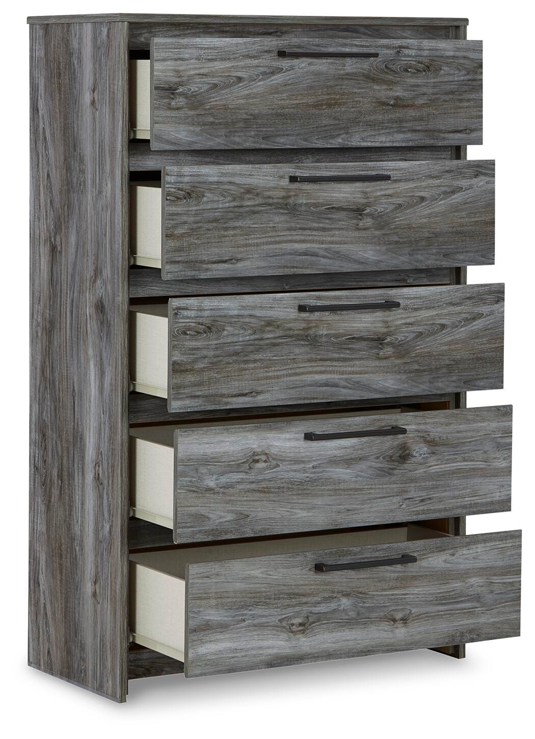 Baystorm King Panel Bed, Dresser, Mirror, Chest and Nightstand