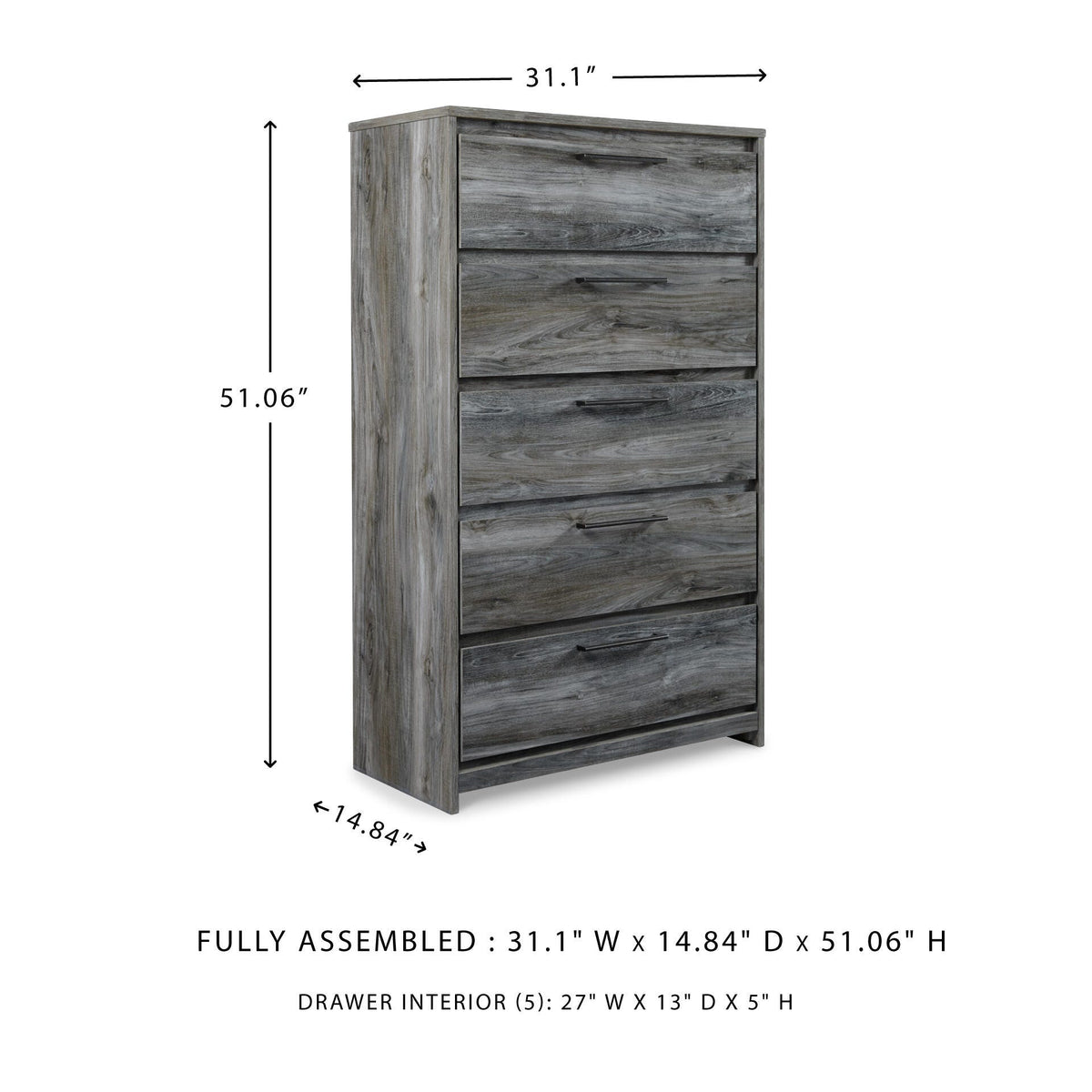 Baystorm King Panel Storage Bed, Dresser, Mirror, Chest and Nightstand