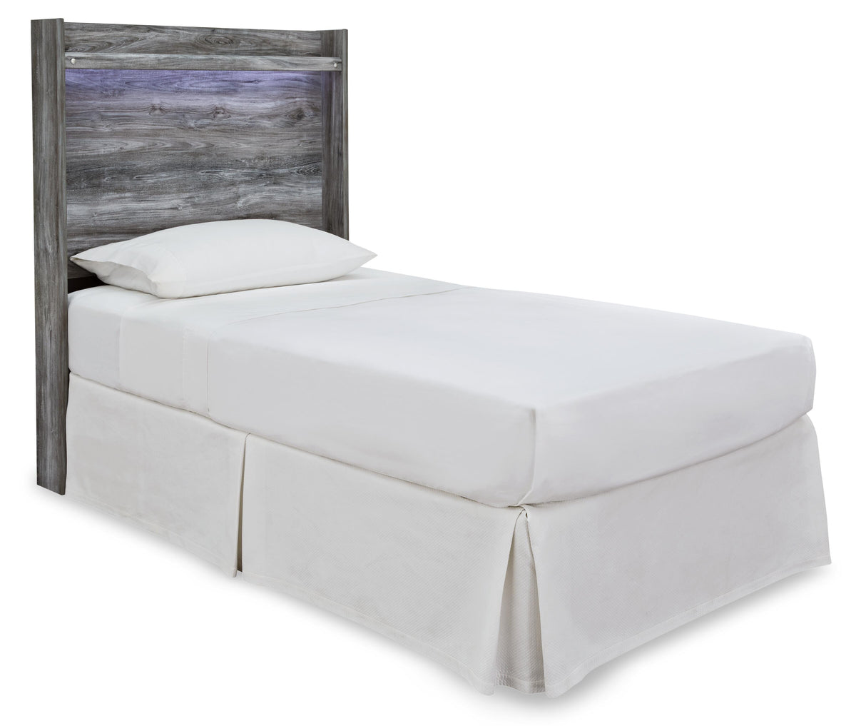 B221 Panel Headboard Set - Twin, Mirrored Dresser and Nightstand