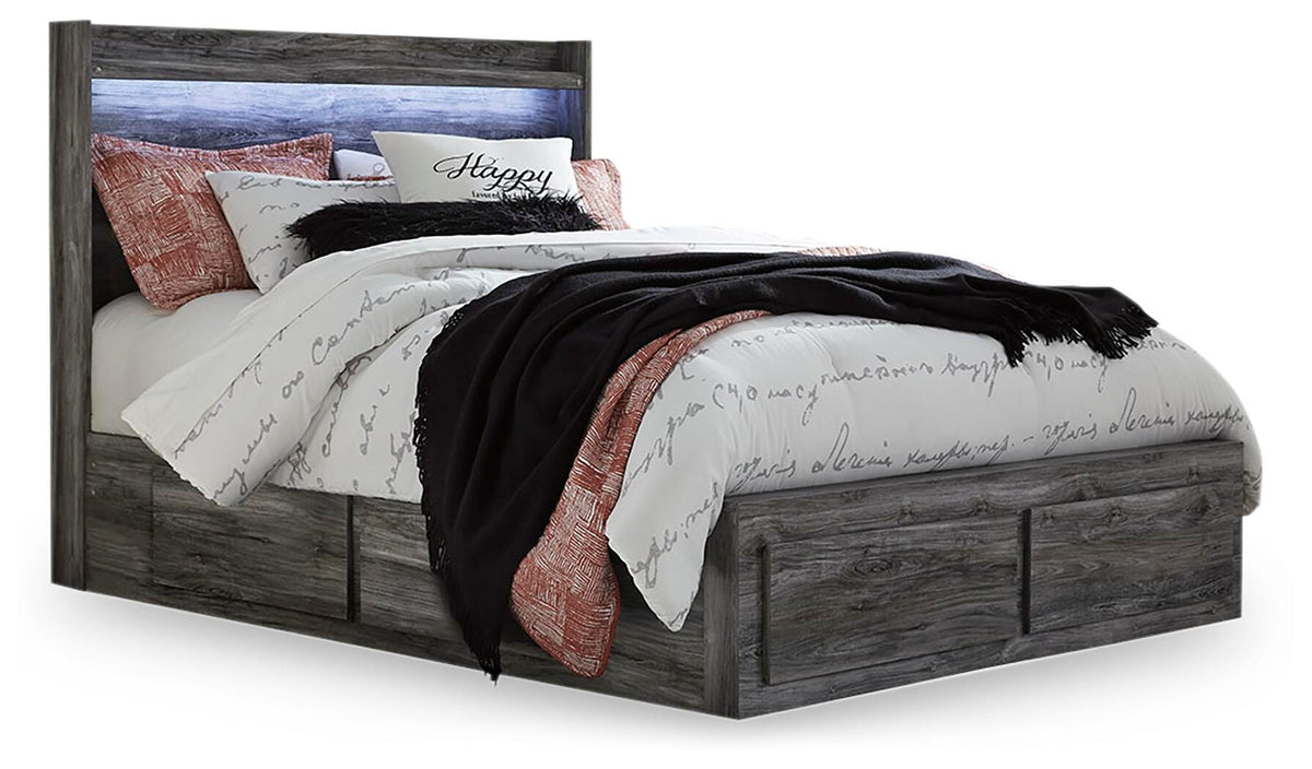 Baystorm Panel Bed with 6 Storage Drawers - Queen