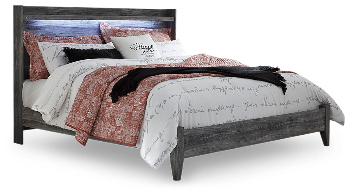 Baystorm King Panel Bed, Dresser, Mirror, Chest and Nightstand