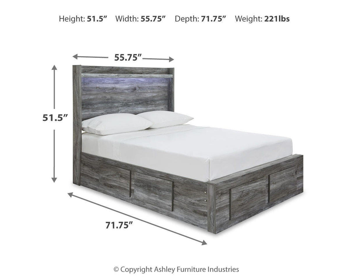 Baystorm Queen Panel Bed with 6 Storage Drawers