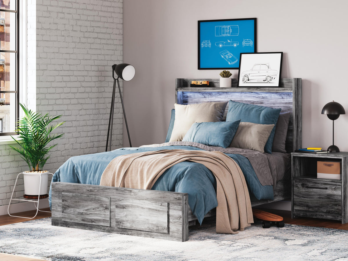 Baystorm Full Panel Storage Bed and Nightstand