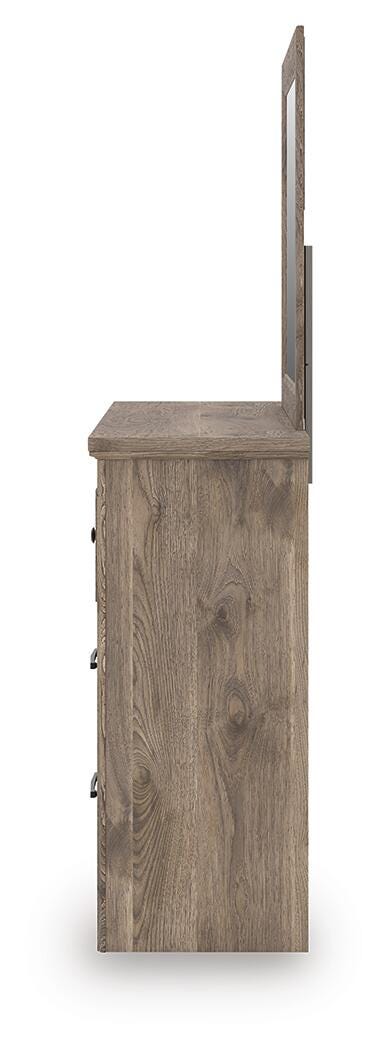 Rusticott King Panel Bed, Dresser, Mirror and Nightstand