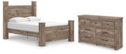 Rusticott Poster Bed Set - Queen, Dresser