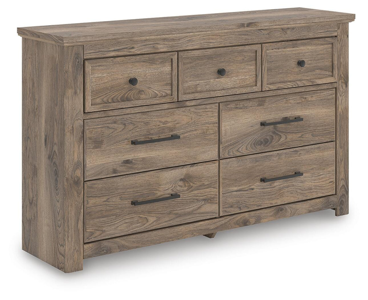 Rusticott Poster Bed Set - Queen, Dresser