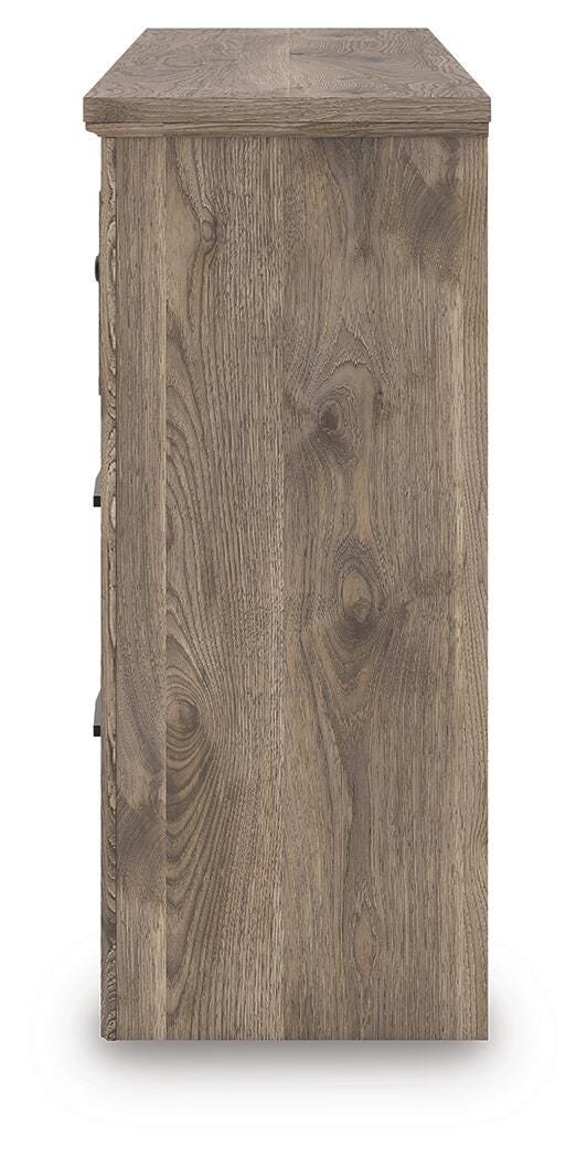 Rusticott Queen Panel Bed, Dresser and Nightstand